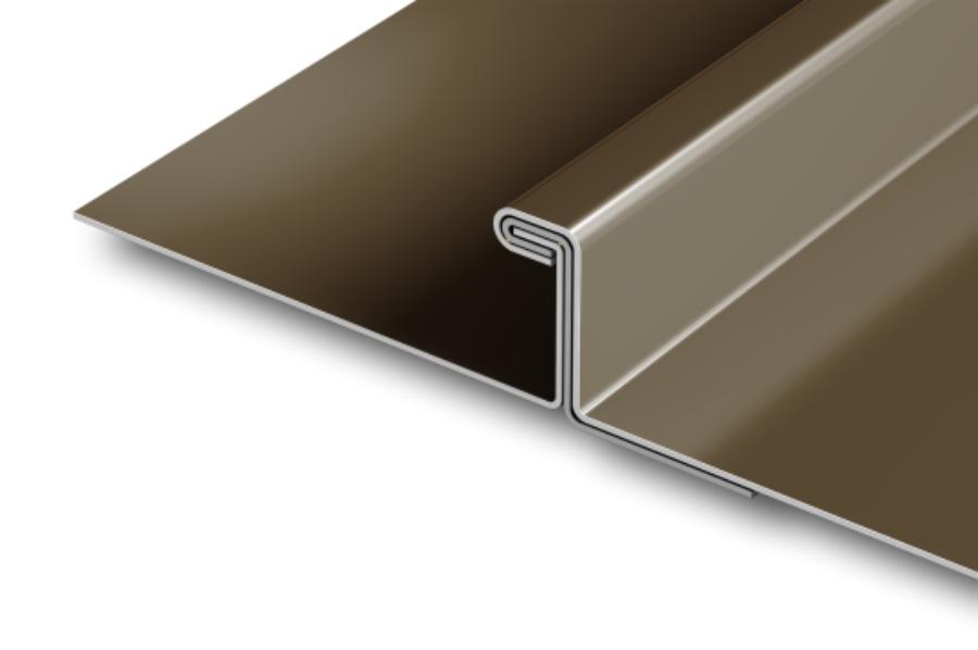 PAC-CLAD PAC-150 90 degree single lock Panel Profile Rendering - Image courtesy of www.pac-clad.com