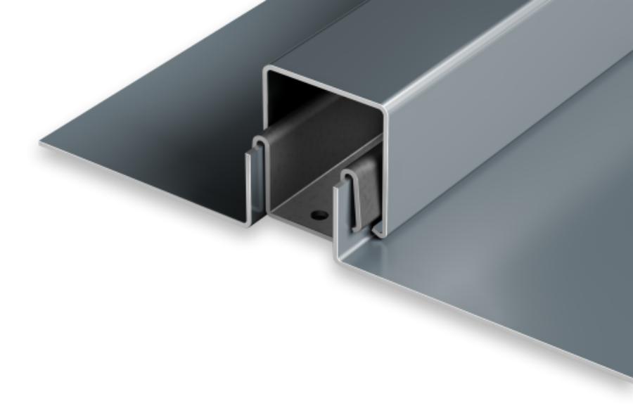 PAC-CLAD Snap-On Batten Panel Profile Rendering - Image courtesy of www.pac-clad.com